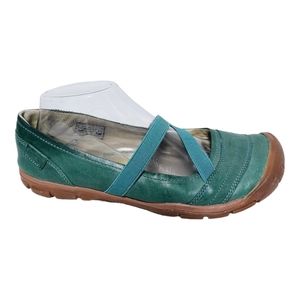 Keen jade green Mary jane flats 9